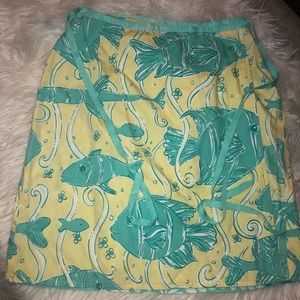 ❌DONATED❌lilly pulitzer vtg reversible fish print skirt